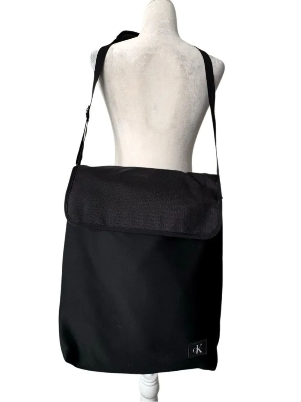 Calvin Klein Black Messenger Bag with Adjustable Strap